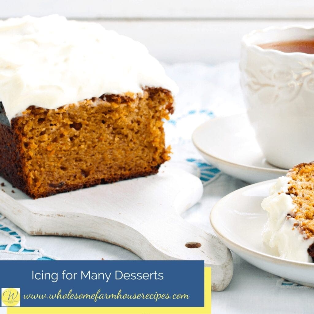 Icing for Many Desserts Today on Quick Bread