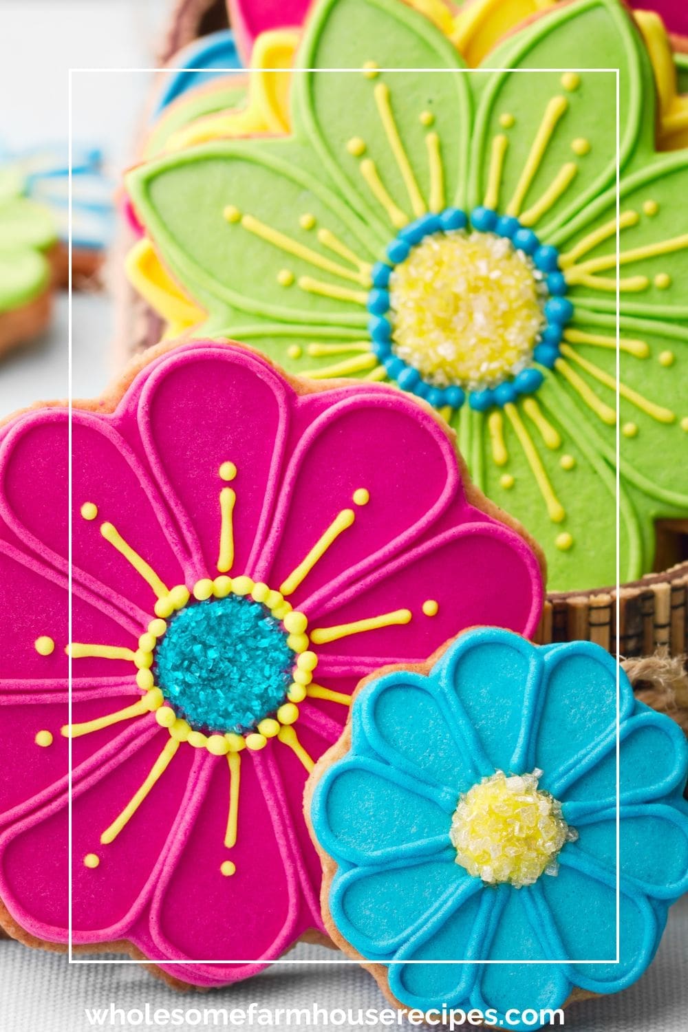 Sugar Cookies Decorated with Floral Design