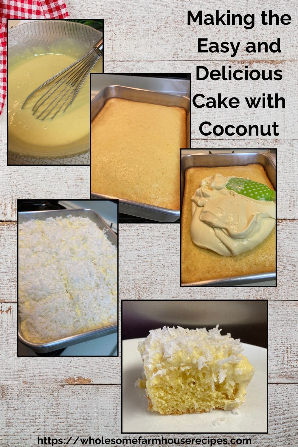 Making the Easy and Delicious Cake with Coconut