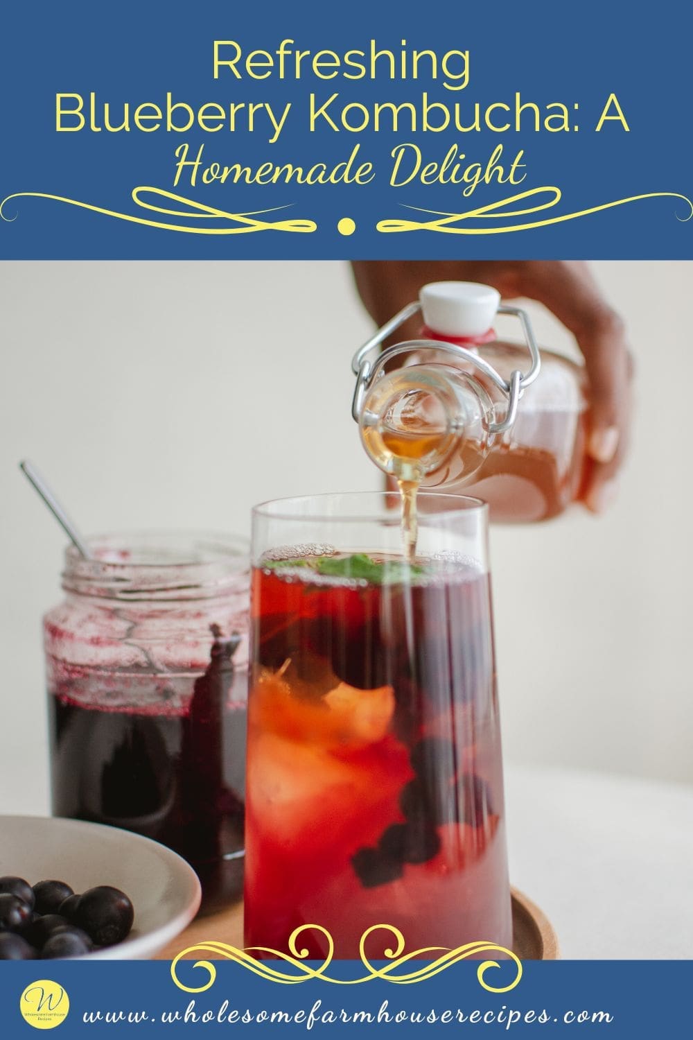 Refreshing Blueberry Kombucha A Homemade Delight