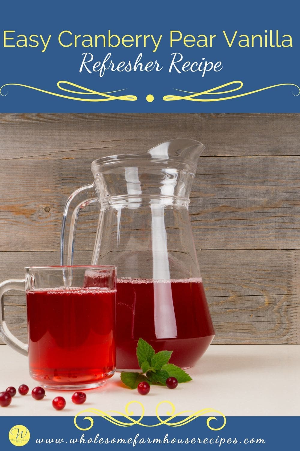 Easy Cranberry Pear Vanilla Refresher Recipe