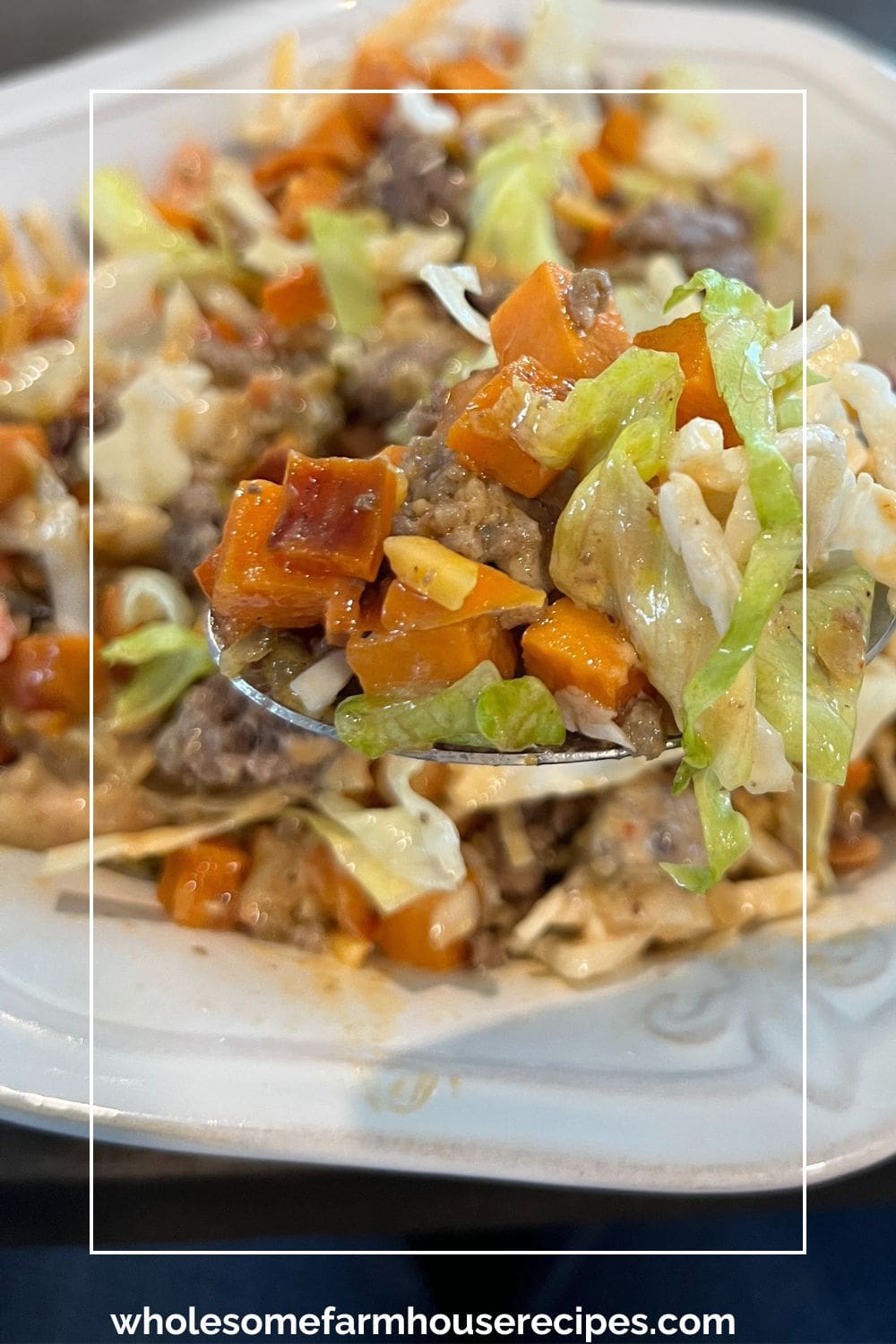 Sweet Potato Cheeseburger Bowl