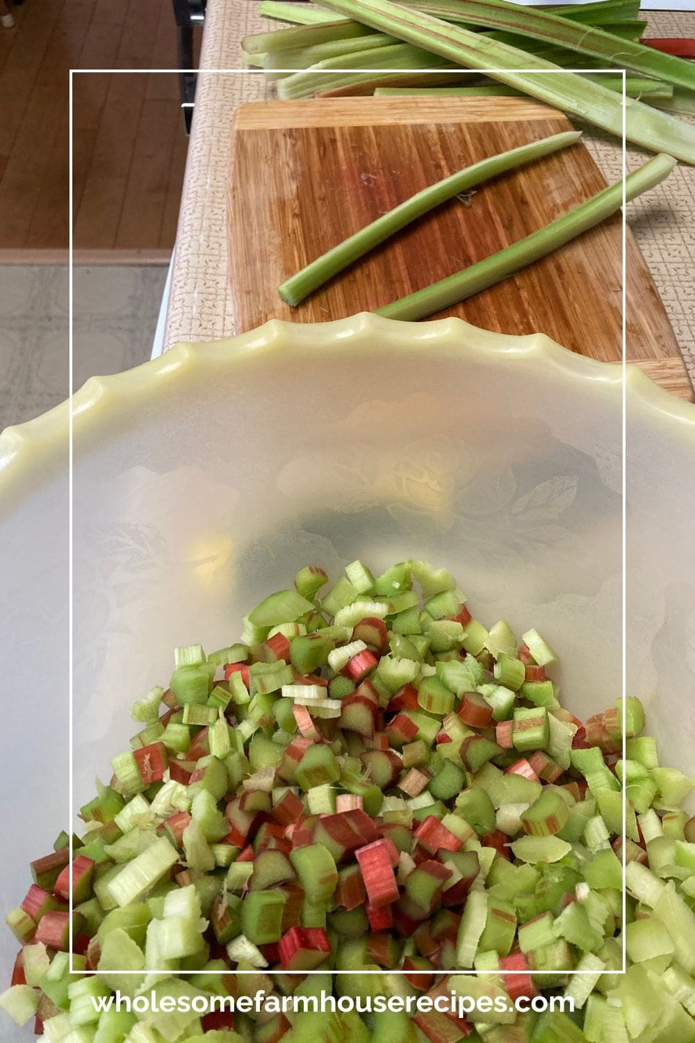 Preparing Rhubarb for Recipes
