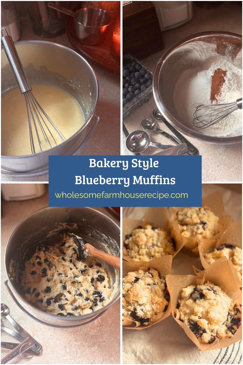 Making Bakery Style Blueberry Muffins