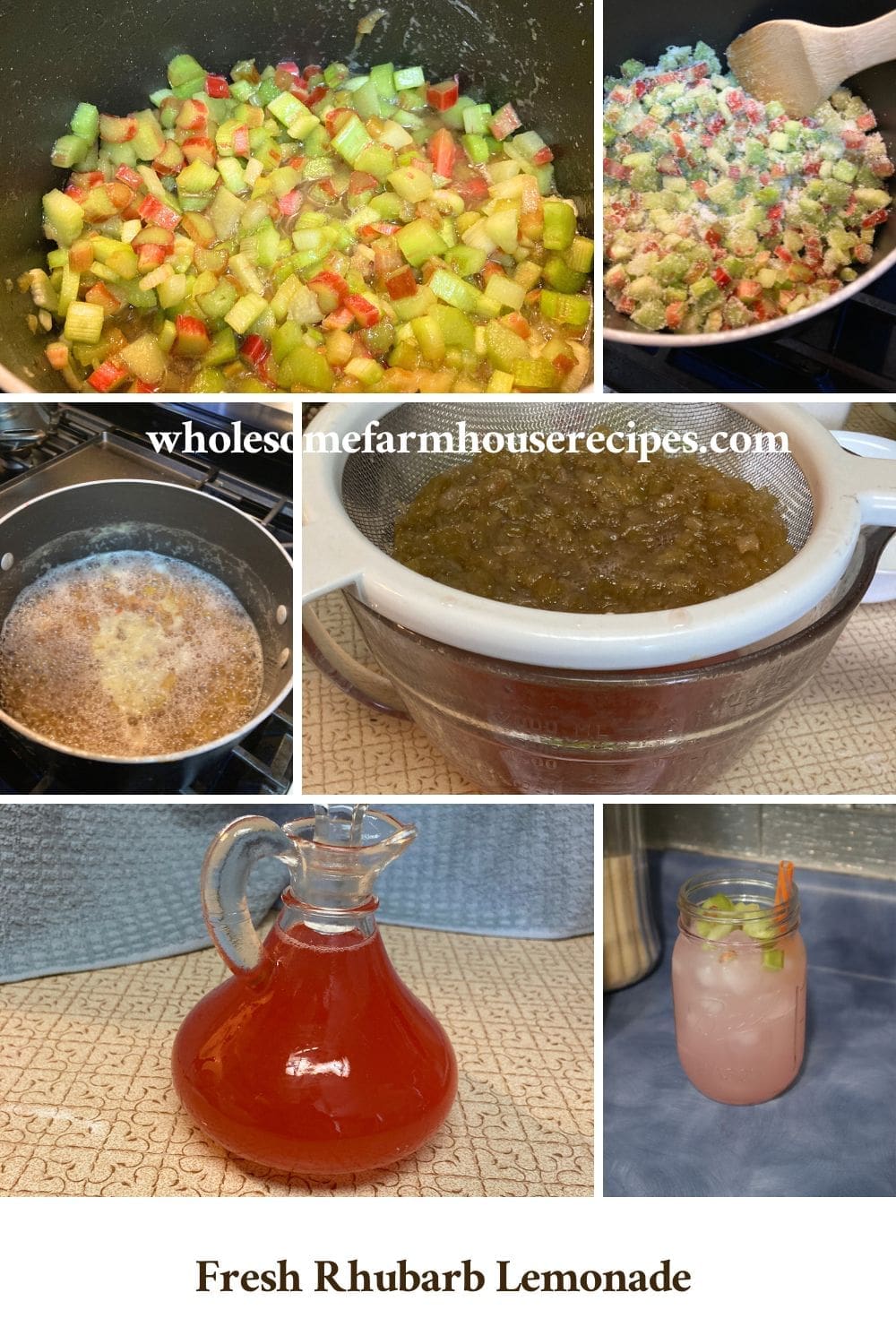 Making Fresh Rhubarb Lemonade