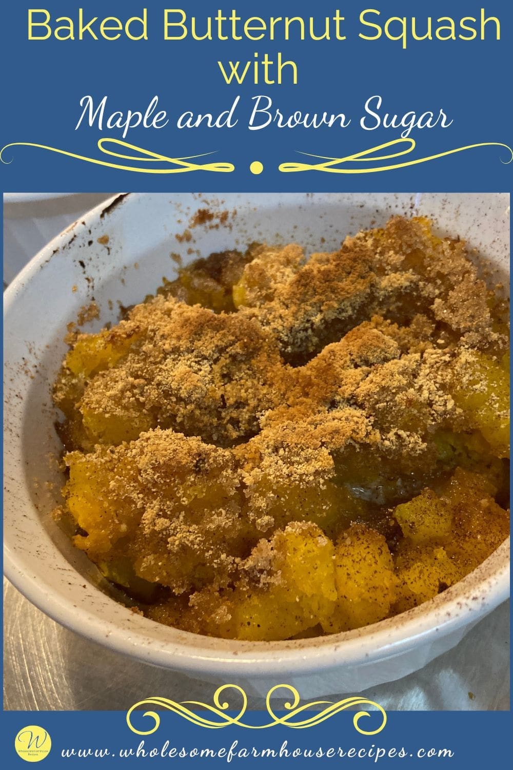 Baked Butternut Squash with Maple and Brown Sugar