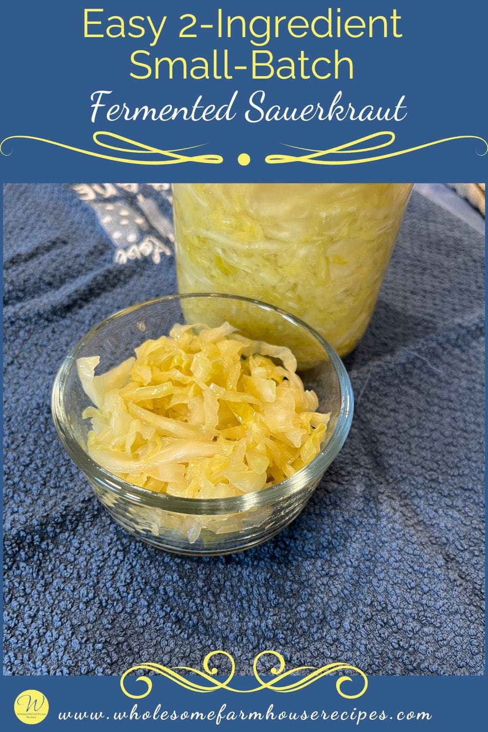 Easy 2-Ingredient Small-Batch Fermented Sauerkraut