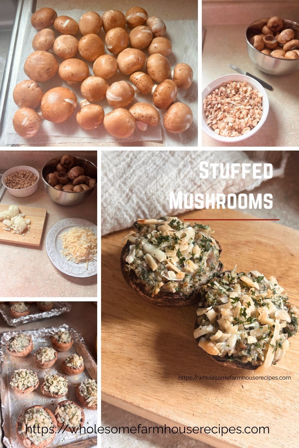 Making Cheesy Stuffed Mushrooms