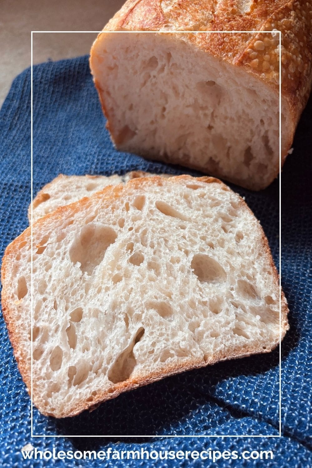 Sliced Cold Fermented Sourdough Bread